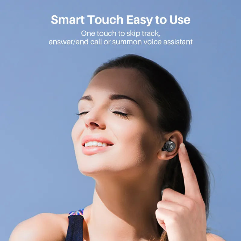 TOZO T10 Earbuds - Deep Bass Bluetooth 5.3 Wireless Headphones with AI Call Clarity and IPX8 Waterproof, 45H Battery Life