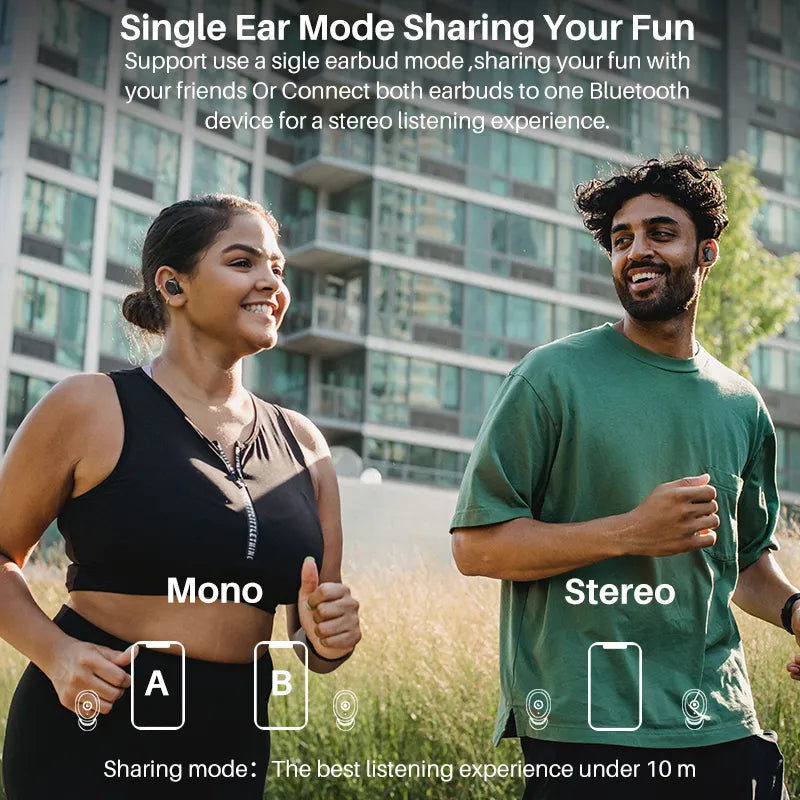 TOZO T10 Earbuds - Deep Bass Bluetooth 5.3 Wireless Headphones with AI Call Clarity and IPX8 Waterproof, 45H Battery Life